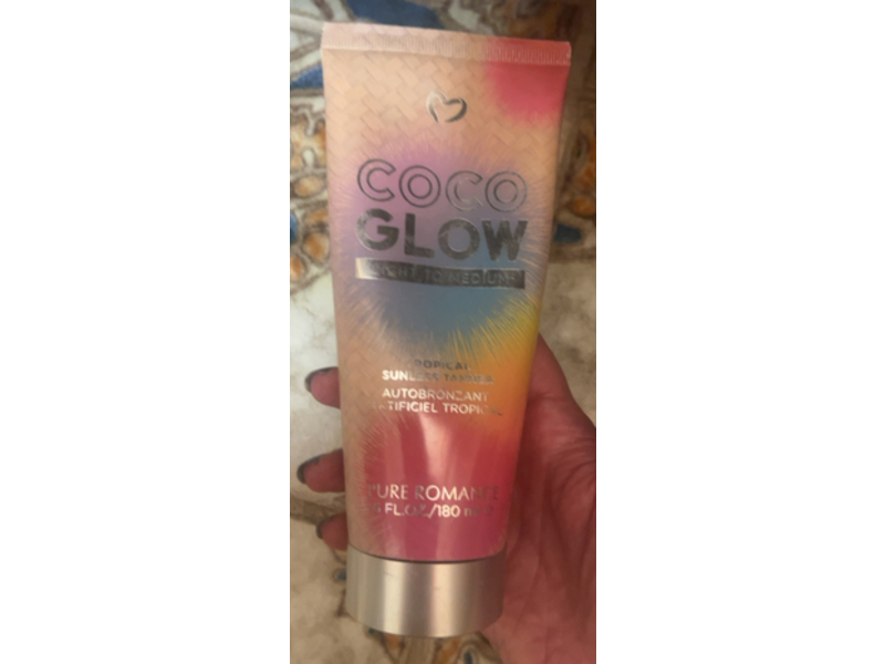 Pure Romance Coco Glow Tropical Sunless Tanner, Light To Medium, 6 fl oz/180 mL