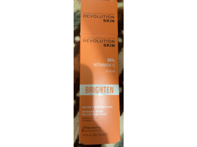 Revolution Skin Brighten Intense Skin Rejuvenation Serum, Vitamin C, 1 fl oz/30 mL