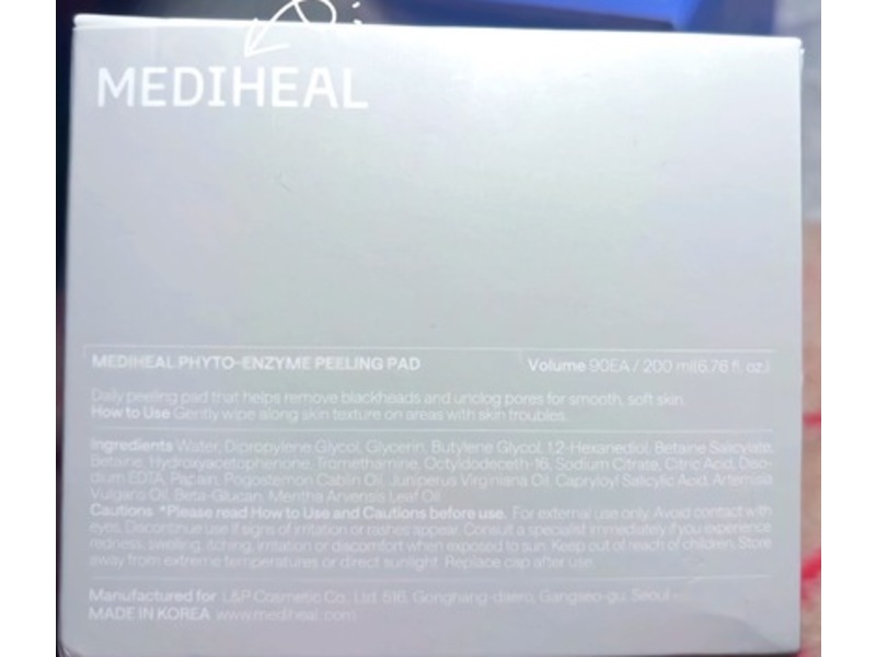 Mediheal Phyto-Enzyme Peeling Pad, 6.76 fl oz/200 mL, 90 Count