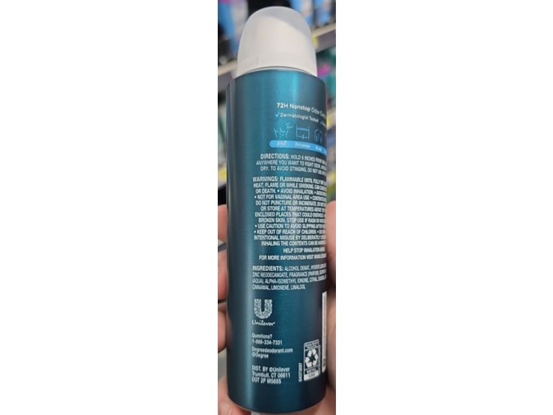 Degree Whole Body Deodorant, Ocean Rush, 4 oz/113 g