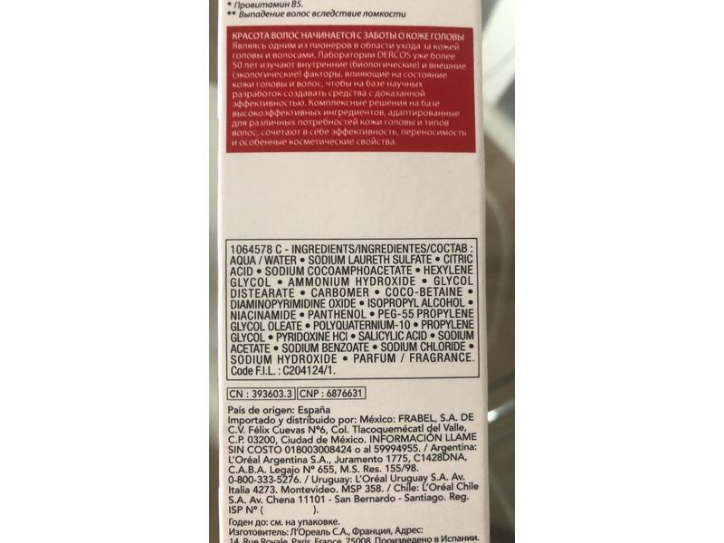 Vichy Laboratories Dercos Technique Energizing Stimulating Shampoo, 6.7 fl oz/200 mL