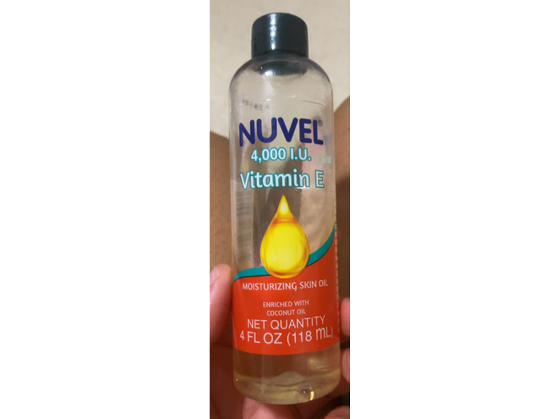 Nuvel Vitamin E Moisturizing Skin Oil, Coconut Oil, 4 fl oz/118 mL