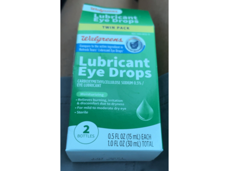 Walgreens Lubricant Eye Drops, 1.0 fl oz/30 mL,Pack Of 2