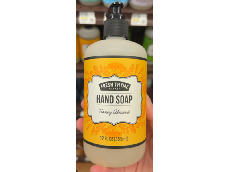 Fresh Thyme Liquid Hand Soap, Honey Almond, 12 fl oz/355 mL