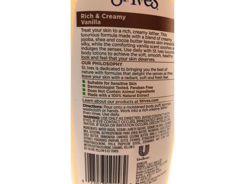 St Ives Body Wash Nourishing Vanilla 13.5oz (3 Pack)