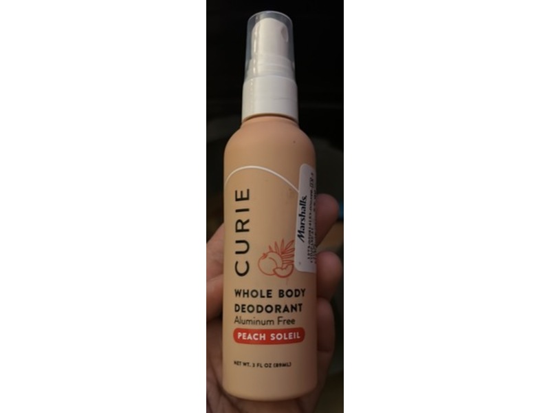 Curie Whole Body Deodorant, Peach Soleil, 3 fl oz/89 mL