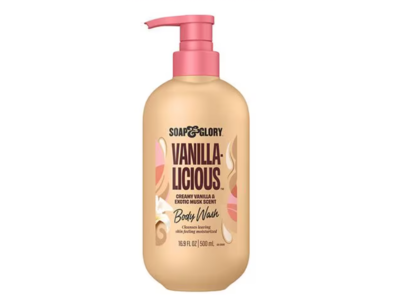 Soap & Glory Vanilla Licious Body Wash, Creamy Vanilla & Exotic Musk Scent, 16.9 fl oz/500 mL