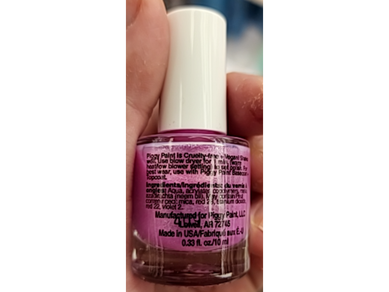 Piggy Paint Natural As Mud Nail Polish, Tickled Pink, 0.33 fl oz/10 mL