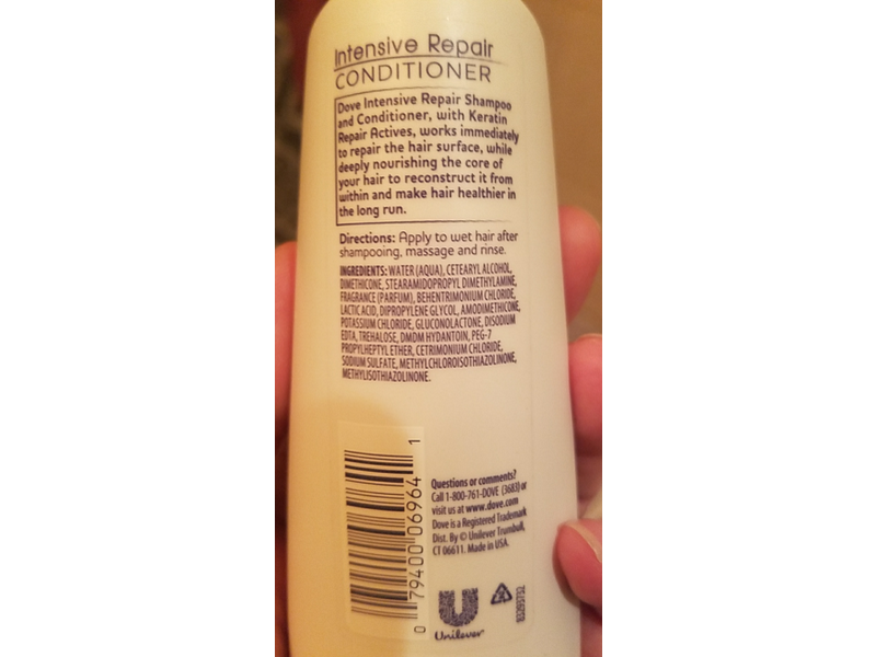 Dove Intensive Repair Conditioner, 3 fl oz/88 mL