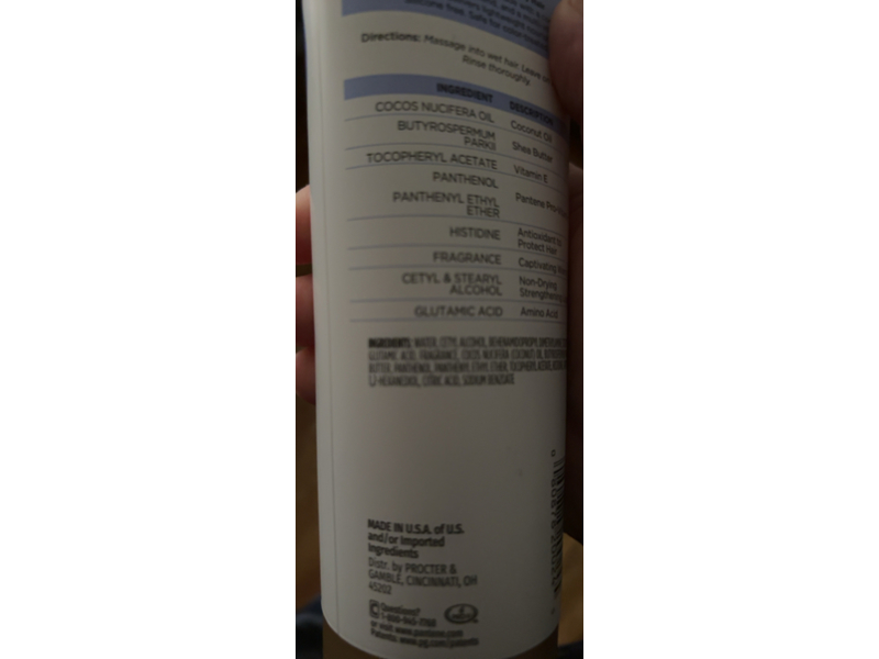 Pantene 1 Minute Miracle Conditioner, Coconut + Shea, 10.9 fl oz/325 mL