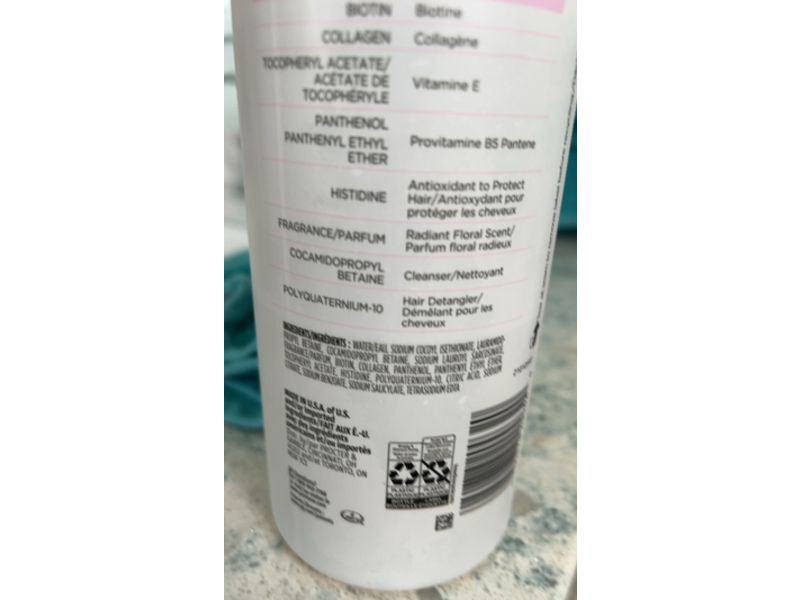 Pantene Infinite Lengths Shampoo, Biotin + Collagen, 30 fl oz/887 mL