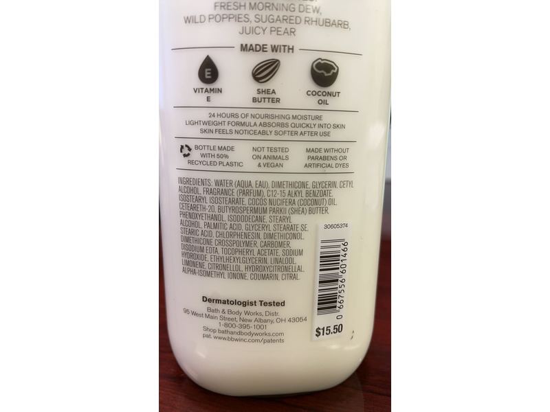 Bath & Body Works Daily Nourishing Body Lotion, Poppy, 8 fl oz/236 mL