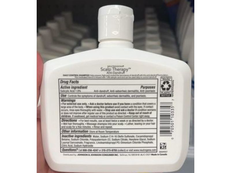Neutrogena Scalp Therapy Anti-Dandruff Daily Control Shampoo, 12 fl oz/354 mL
