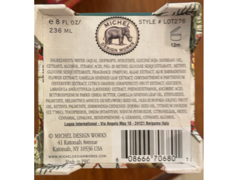 Michel Design Works Merry & Bright Hand & Body Lotion, Shea Butter, 8 fl oz/236 mL