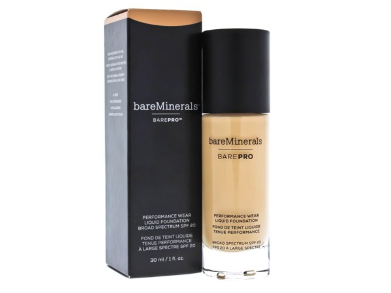 BareMinerals Performance Wear Liquid Foundation, 12 Warm Natural, SPF 20, 1 fl oz/30 mL