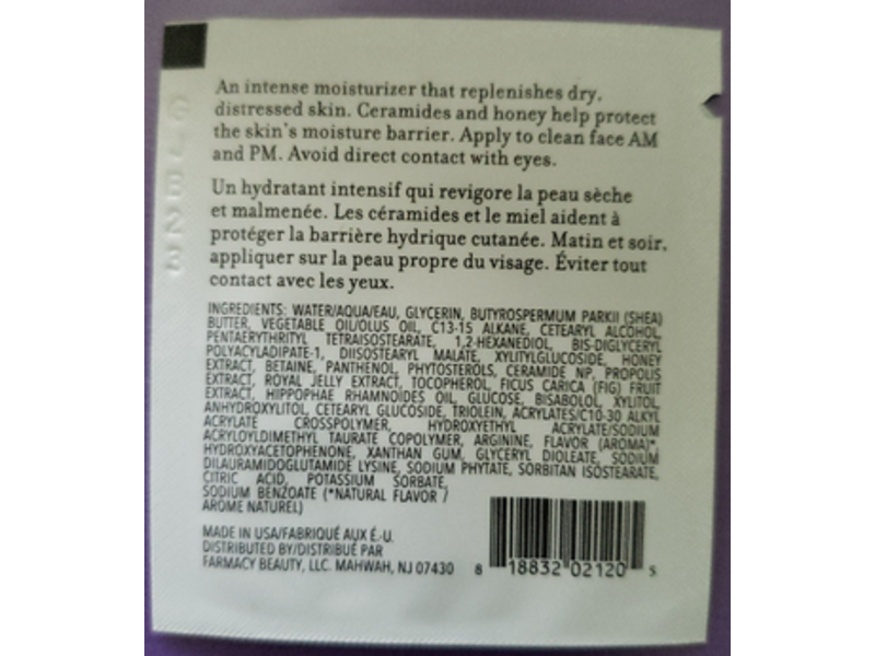 Farmacy Honey Halo Ultra-Hydrating Ceram Moisturizer, 0.05 fl oz/1.5 mL