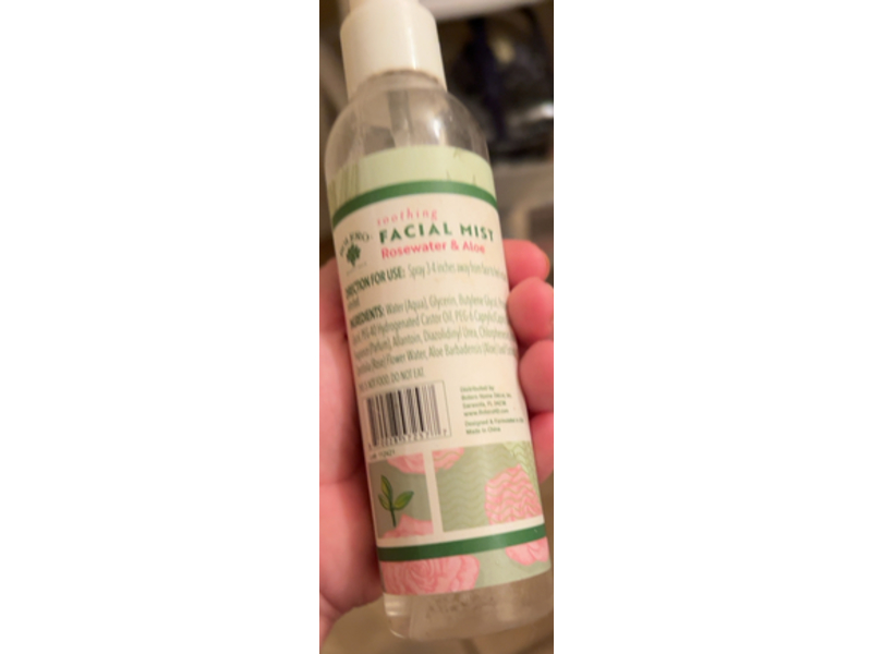 Bolero Beverly Hills Soothing Facial Mist, Rosewater & Aloe, 4 fl oz/118 mL