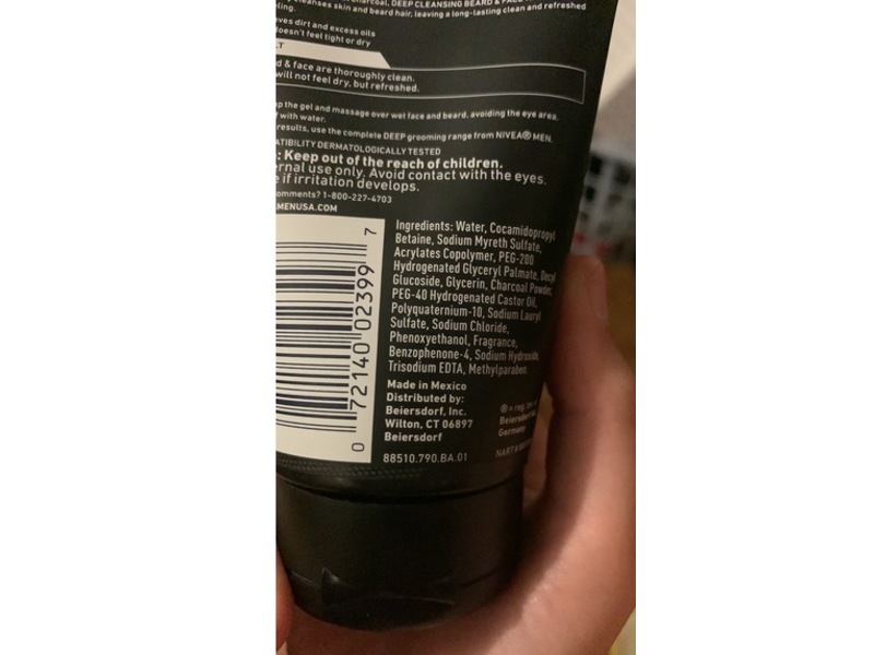 Nivea Men Deep Cleansing Bread & Face Wash, 13 fl oz/100 mL