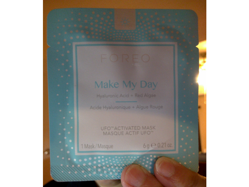 Foreo Make My Day UFO Activated Mask, Hyaluronic Acid + Red Algae, 0.21 fl oz/6 g, Pack Of 7
