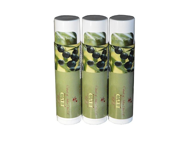 Cali Baronessa Baci Moisturizing Lip Balm, Oliva Green SPF 15, 0.15 oz, Pack Of 3