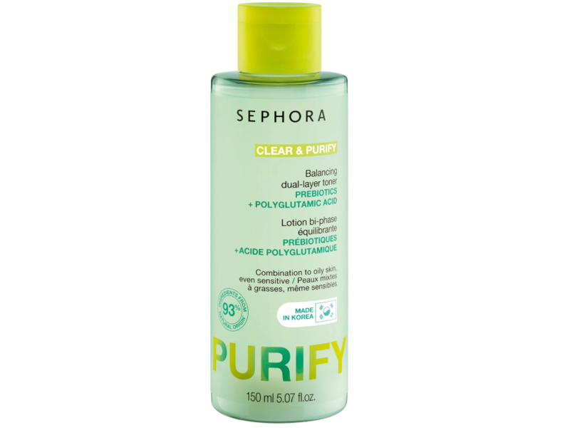 Sephora Collection Purify Balancing Dual-Layer Toner, Clear & Purify, 5.07 fl oz/150 mL