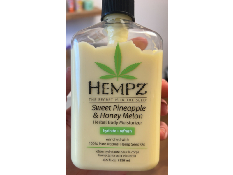 Hempz Hydrate + Refresh Herbal Body Moisturizer, Sweet Pineapple & Honey Melon, 8.5 fl oz/250 mL