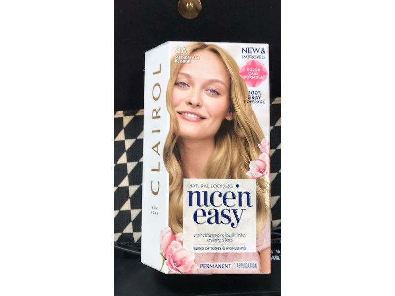 Clairol Nice' n Easy Permanent Hair Color, #8A Medium Ash Blonde, 1 application