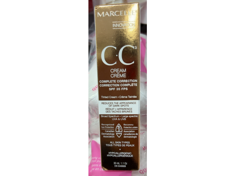Marcelle Innovation CC Cream, Medium To Dark, SPF 35, 1.1 oz/30 mL