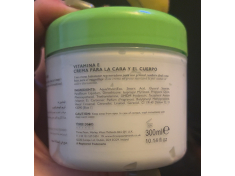 Cyclax Nature Pure Face & Body Cream, Vitamin E, 10.14 fl oz/300 mL