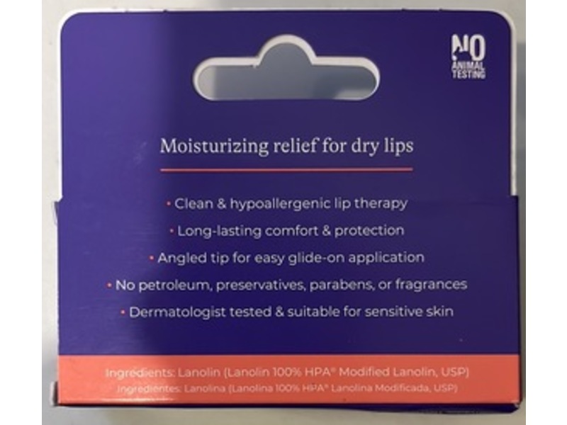 Lansinoh Lip Balm, Lanolin, 0.25 oz/7 g, 2 Count