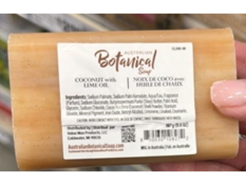 Australian Botanical Bar Soap, Coconut & Lime Oil, 6.6 oz/197 g, Pack Of 4