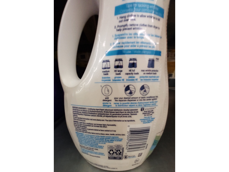 Downy Wrinkle Guard Fabric Conditioner, Unscented, 40 fl oz/1.2 L