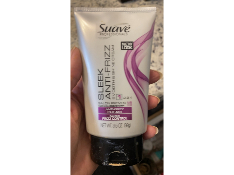 Suave Professionals Sleek Smooth & Shine Anti-Frizz Cream, 3.5 oz/99 g