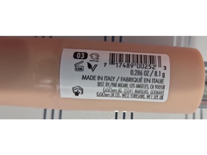 Milani Conceal + Perfect Blur Out Skin Tint Stick, 03, 0.286 oz/8.1 g