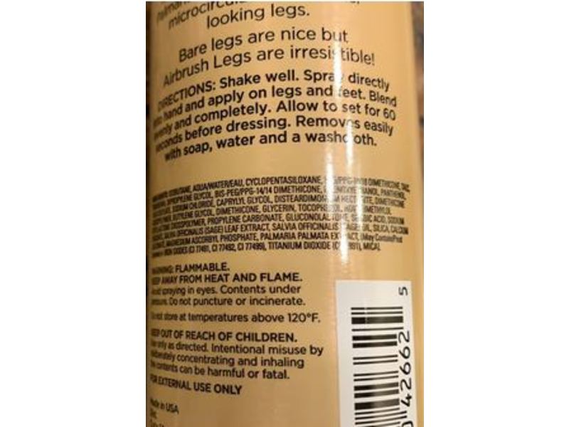 Sally Hansen Airbrush Legs Makeup, Fairest Glow, 4.4 oz/124.7 g