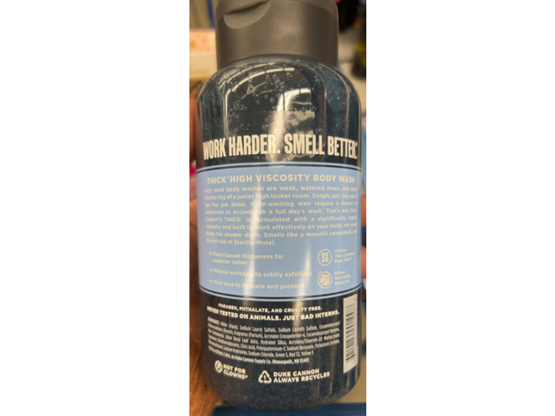 Duke Cannon Supply Co. Thick High-Viscosity Body Wash, Midnight Swim, 17.5 oz