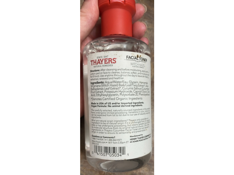 Thayers Facial Toner, Cucumber, 8.5 fl oz/ 251 mL
