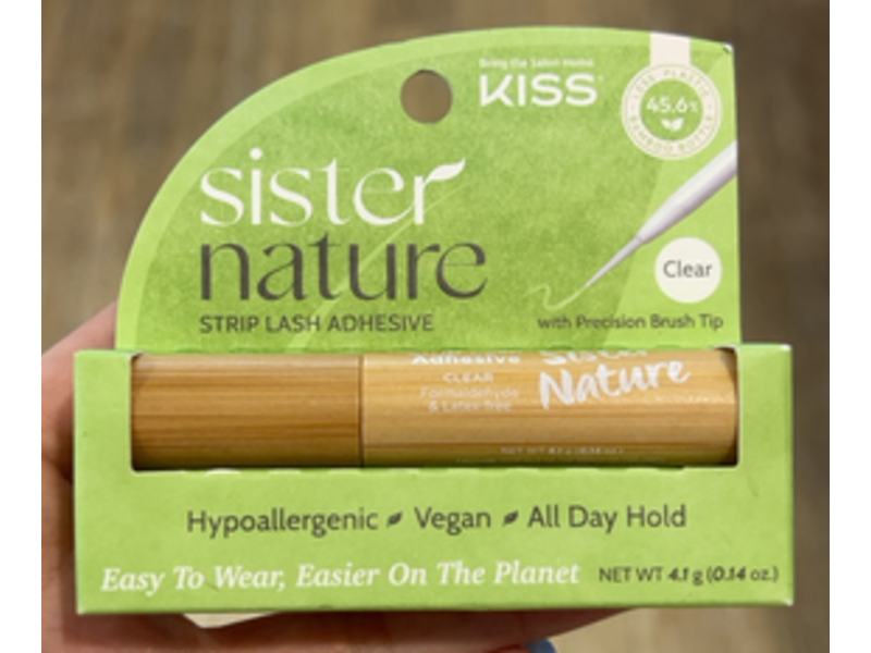 Kiss Sister Nature Strip Lash Adhesive, Clear, 0.14 oz/4.1 g