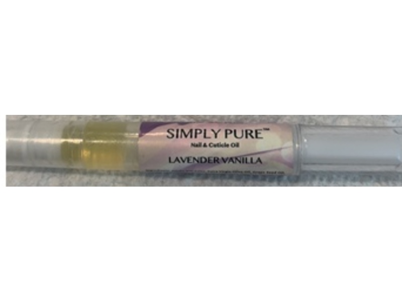 Bliss Kiss Simply Pure Nail & Cuticle Oil, Lavender Vanilla, 0.06 fl oz/2 mL
