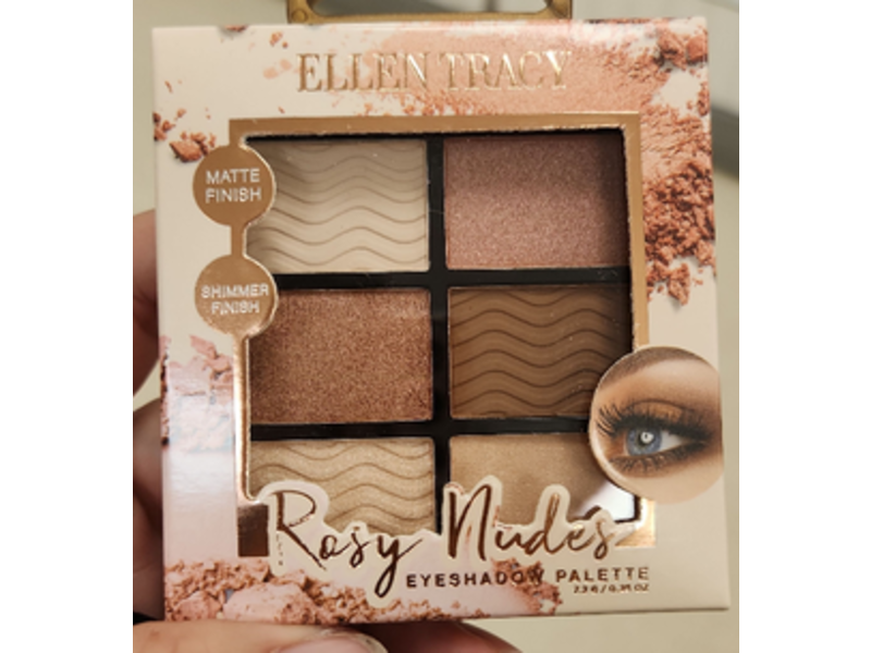 Ellen Tracy Eyeshadow Palette, Rosy Nudes, 0.25 oz/7.2 g