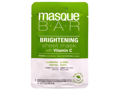 Masque Bar Brightening Sheet Mask, Vitamin C, 0.7 fl oz/21 mL