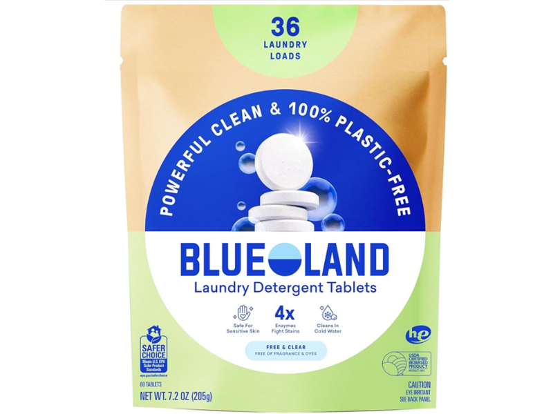 Blueland Laundry Detergent Tablets , Free & Clear, 36 Loads, 7.2 oz/205.2 g