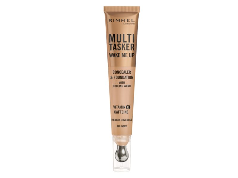 Rimmel London Multi Tasker Wake Me Up Concealer & Foundation, Ivory 040, 20 mL