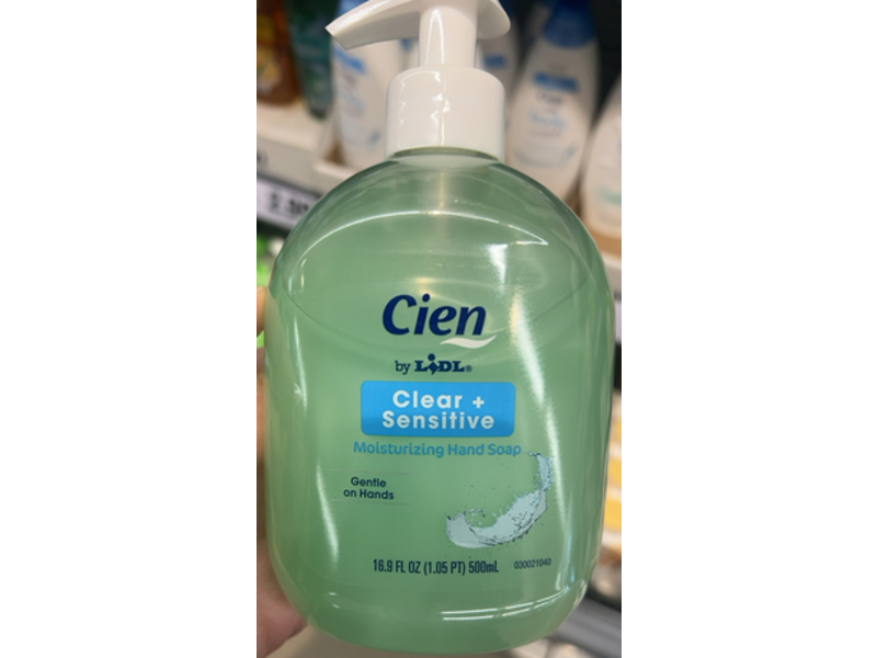 Cien Clear + Sensitive Moisturizing Hand Soap, 16.9 fl oz/500 mL