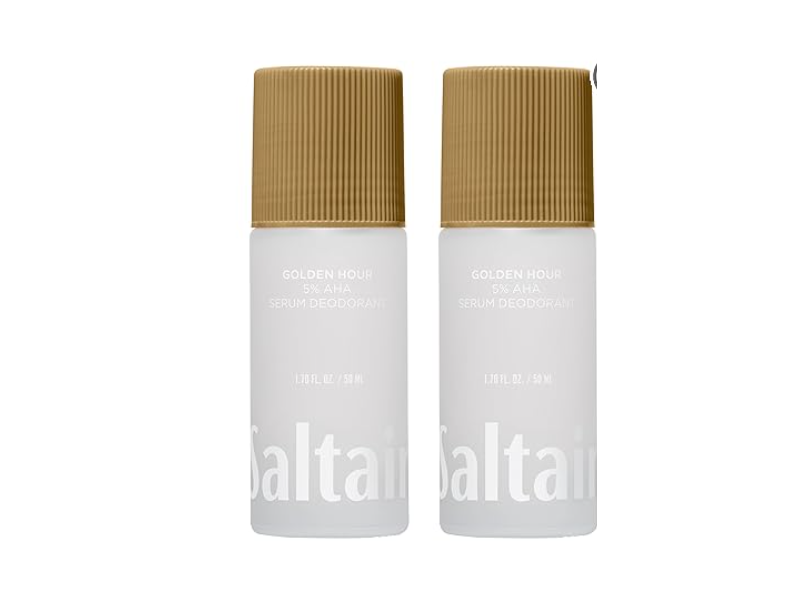 Saltair 5% AHA Serum Deodorant, Golden Hour, 1.70 fl oz/50 mL, Pack Of 2
