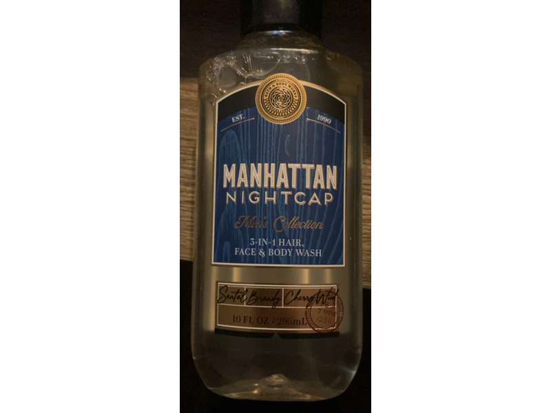 Bath & Body Works 3 In 1 Hair Face & Body Wash, Manhattan Nightcap, 10 fl oz/295 mL