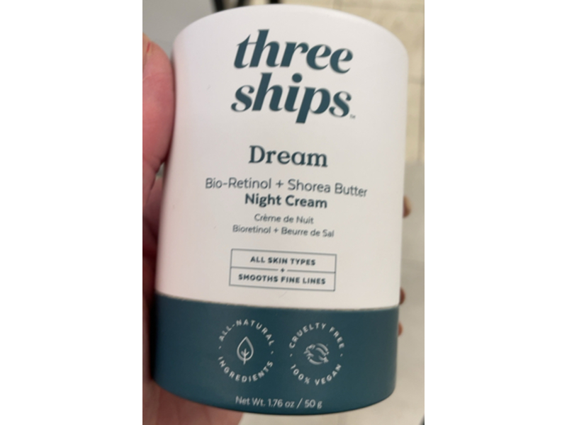 Three Ships Dream Night Cream, Bio - Retinol + Shorea Butter, 1.76 oz/50 g
