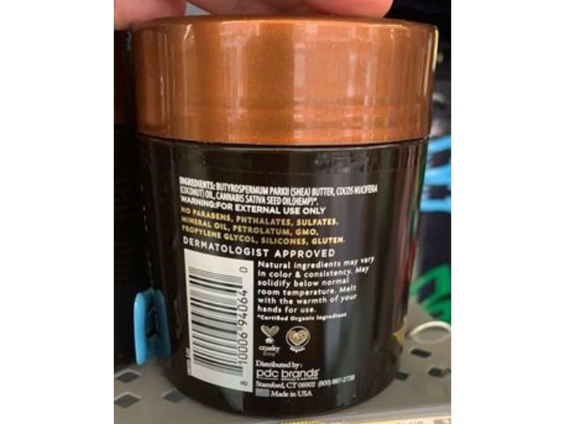 Cantu For Skin + Hair Hemp Seed Oil Raw Blend, Shea Butter & Coconut Oil, 5.5 oz/156 g