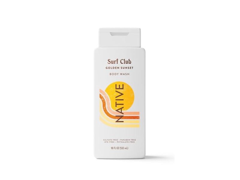Native Surf Club Body Wash, Golden Sunset, 18 fl oz/532 mL, Pack Of 2