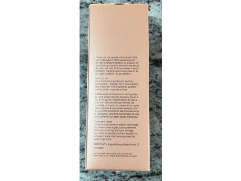 Josie Maran 100% Pure Organic Moisturizing Oil, Argan Oil, 4 fl oz/120 mL